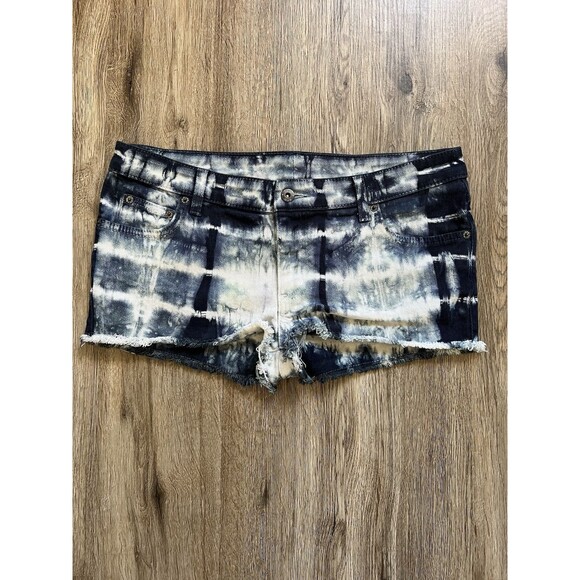 Carmar LF Low Rise Tie Dye Retro Style Stretch Denim Jean Short Shorts Size 29